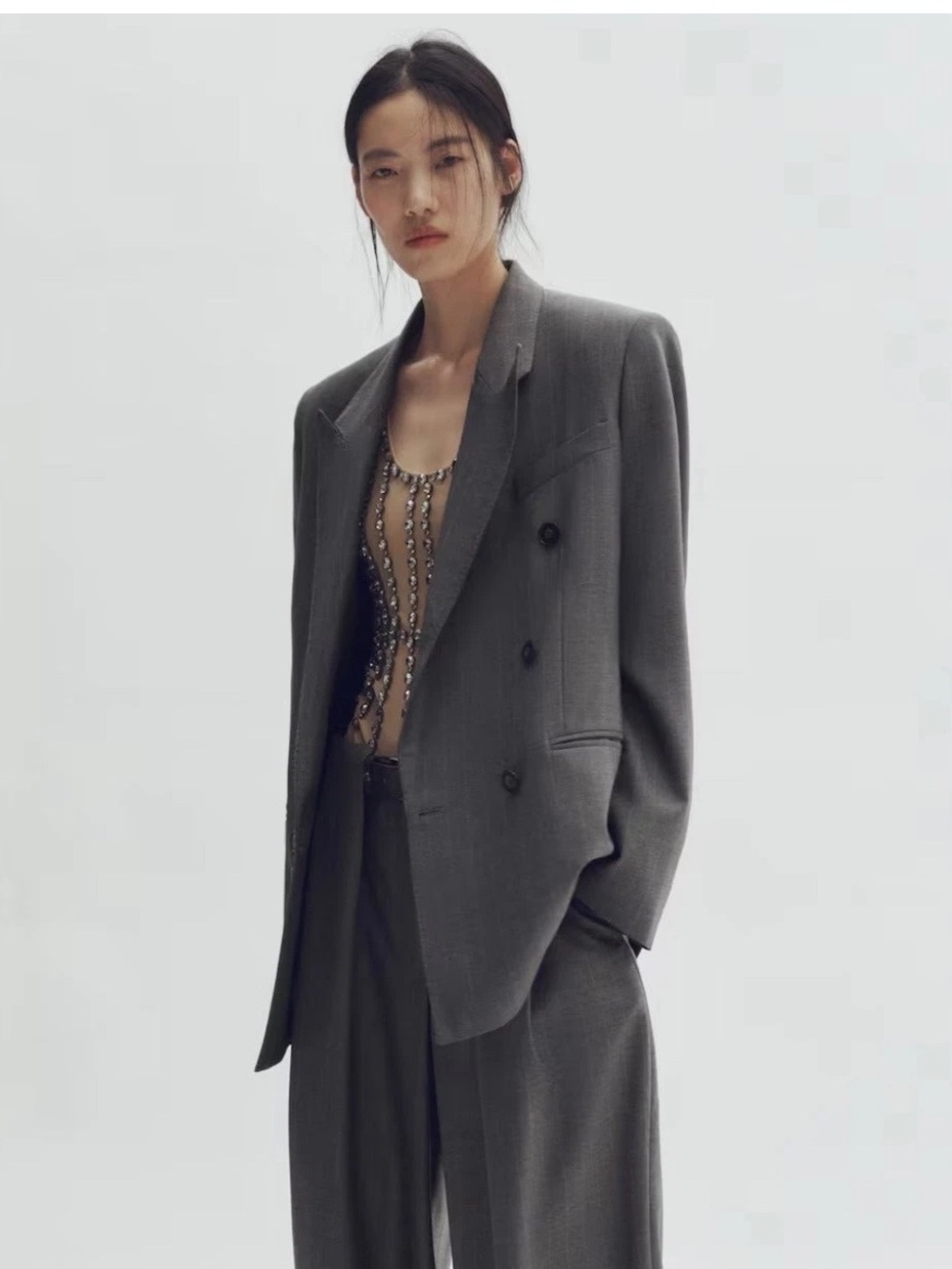Stella McCartney x H&M Double Breasted Blazer with stripes